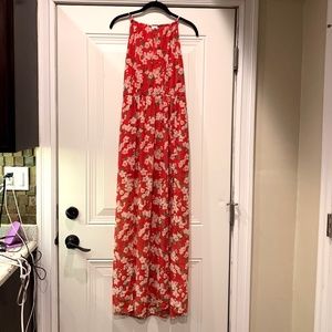 Forever 21 red floral maxi dress large